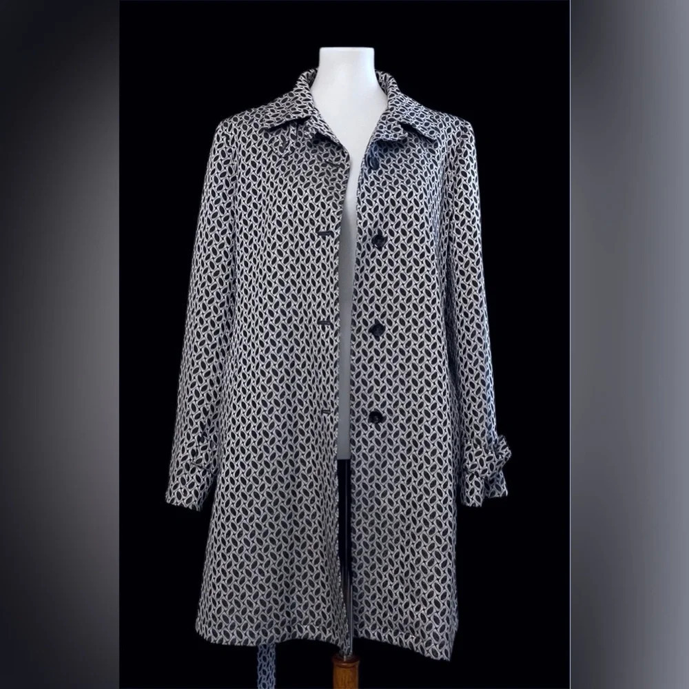 Jones New York midi trench jacket chic classic office fall